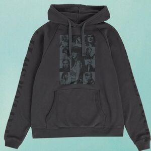Taylor Swift The Eras Tour US Dates Black Hoodie Official Merch Size XL Charcoal